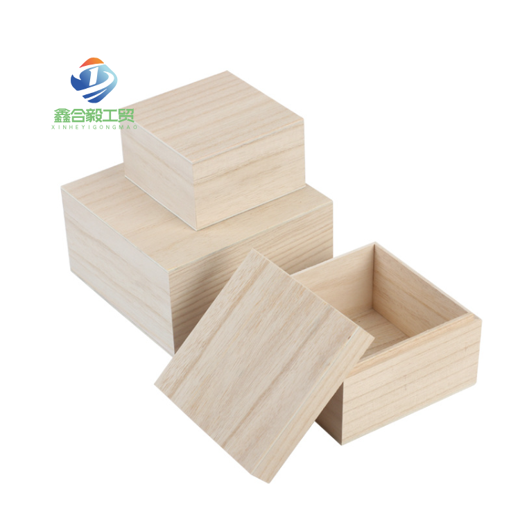 Gift Or Food Package Hand-made Customizable Paulownia Wood Box Japanese Style Place The Order Production