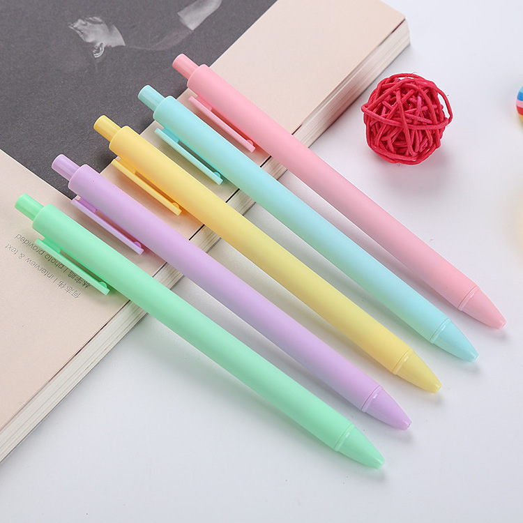 Ball Pen Cute Stationery For Macaron Multi Colors Cheap Promotion 0.5mm Plastic Ballpoint Pen