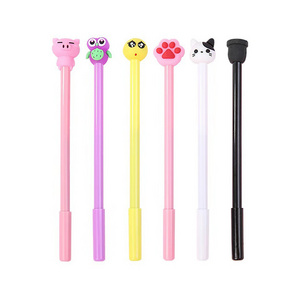 Cheap Hot Selling Promotional Kawaii Pen 0.5mm Korean Pen Carton Cute Gel Pen Stationery Manufacturer