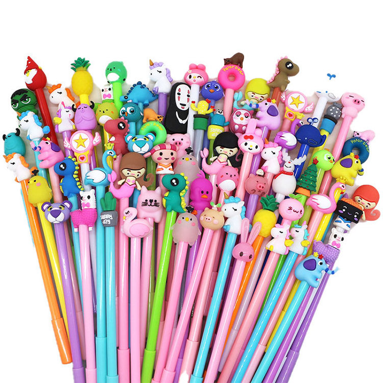 Cheap Hot Selling Promotional Kawaii Pen 0.5mm Korean Pen Carton Cute Gel Pen Stationery Manufacturer