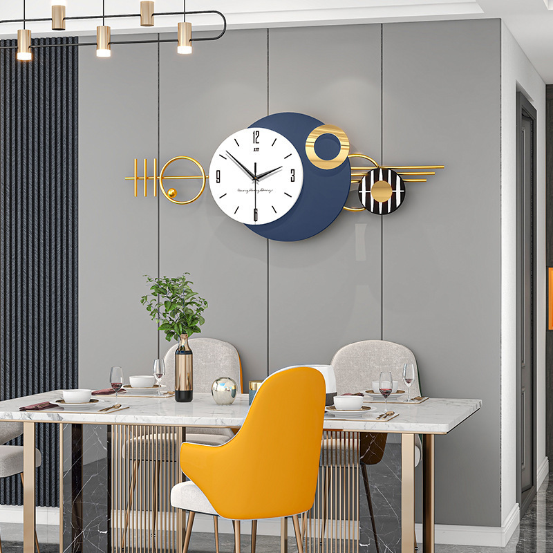 Creative minimalist living room decoration clock hanging wall home restaurant mural high-end wall clock 3d