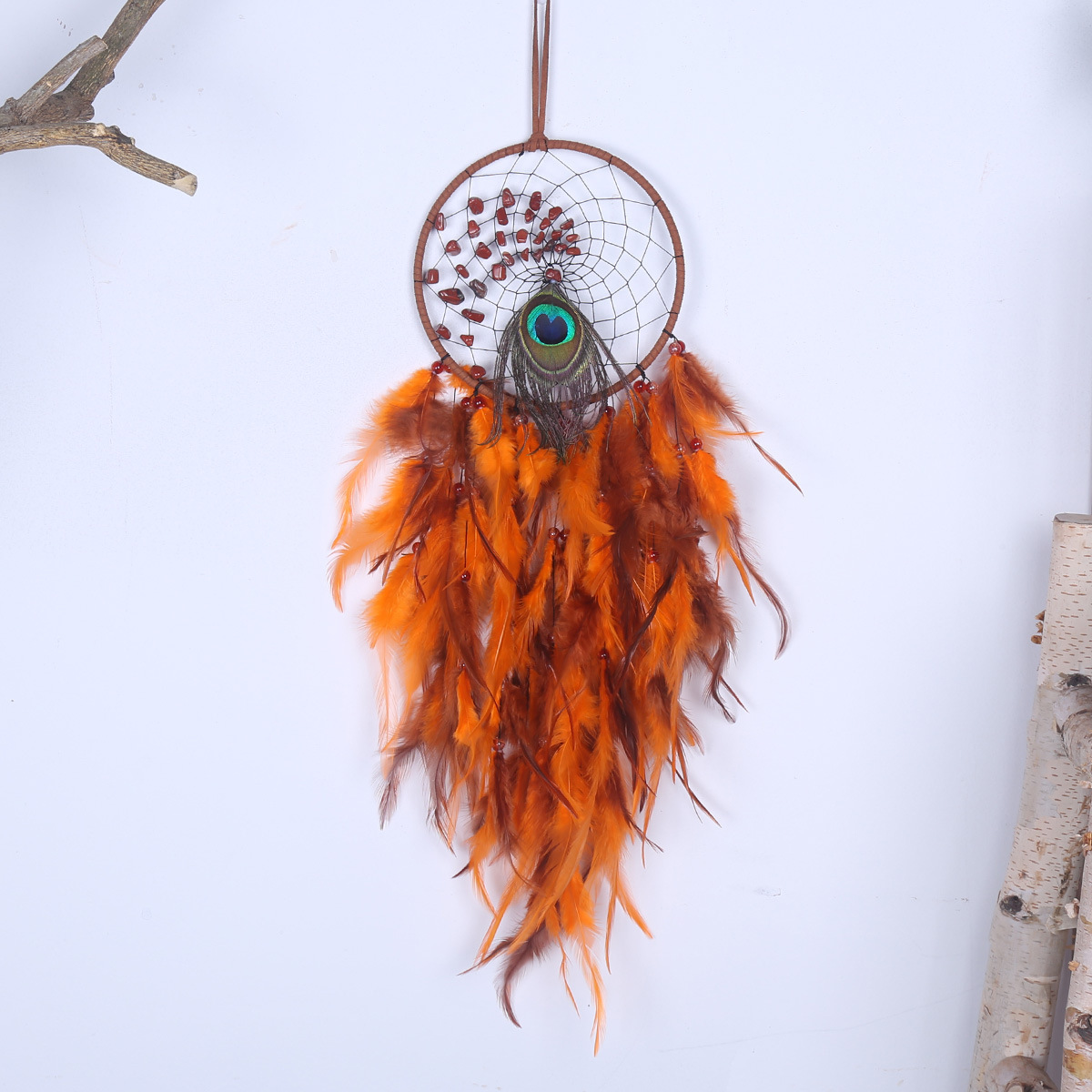 Creative Indian Dream Catcher Hanger Feather Forest Room Decoration Handwoven Dream Catcher Hanger