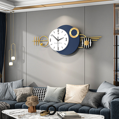 Creative minimalist living room decoration clock hanging wall home restaurant mural high-end wall clock 3d