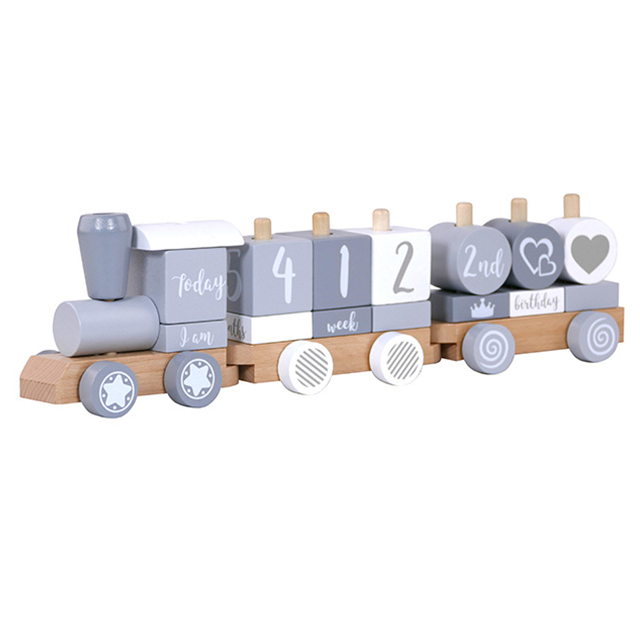 Hot Selling New Style Beech Wood Simple Train Track Toys Simulated Mini Train Track Set For Kids