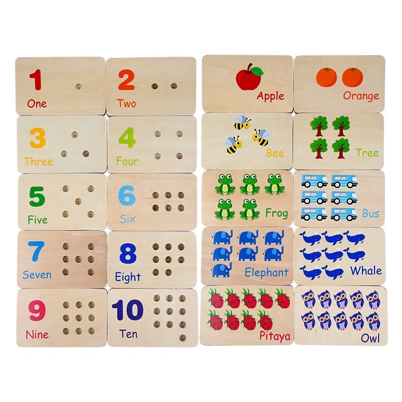 Other Educational Toys Children DIY Magnetic Wooden Counting Number Pegs Frames Board Toys