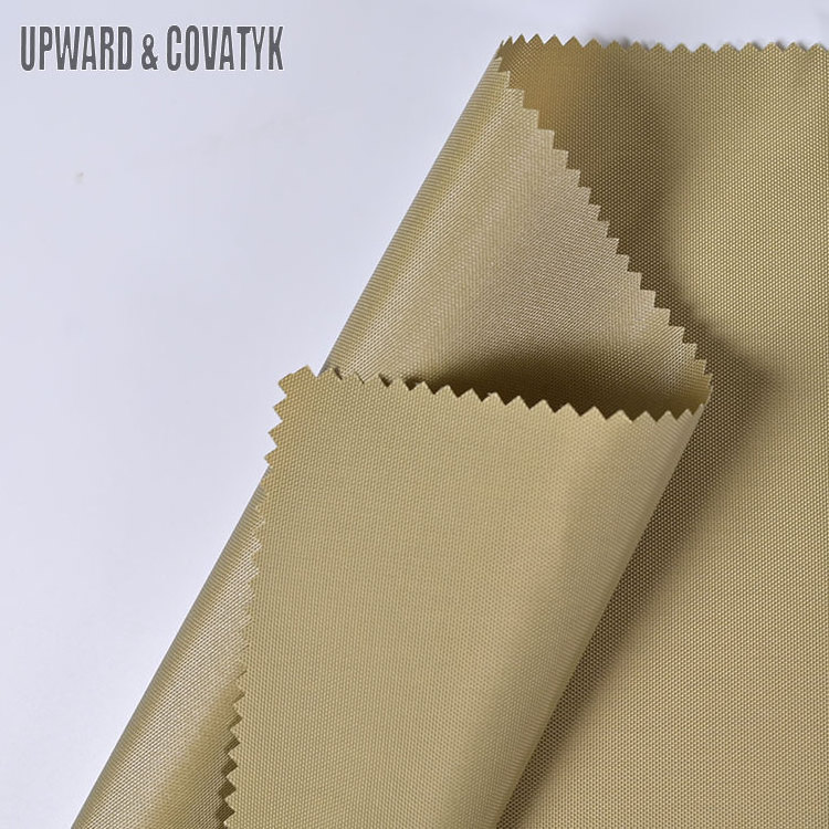 Hot selling high quality 420d Nylon oxford fabric Plain weave piece dyed Khaki waterproof fabric for tactical bags