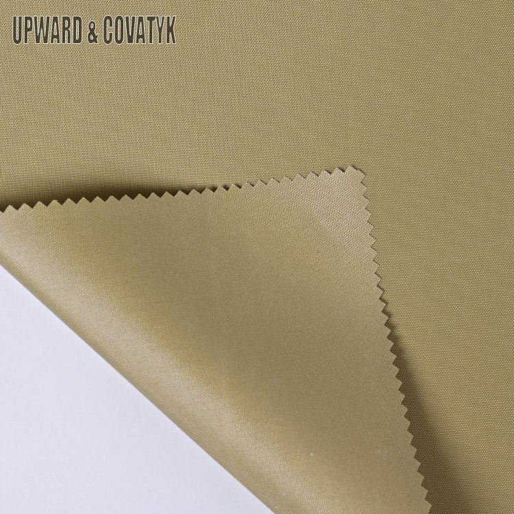 Hot selling high quality 420d Nylon oxford fabric Plain weave piece dyed Khaki waterproof fabric for tactical bags