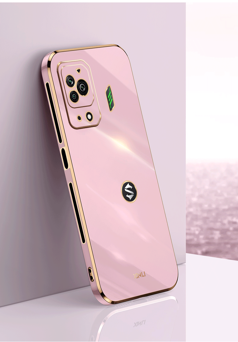 Luxury Soft Gold Plated Electroplated TPU Cell Phone Case for xiaomi black shark 5/5 Pro/4S