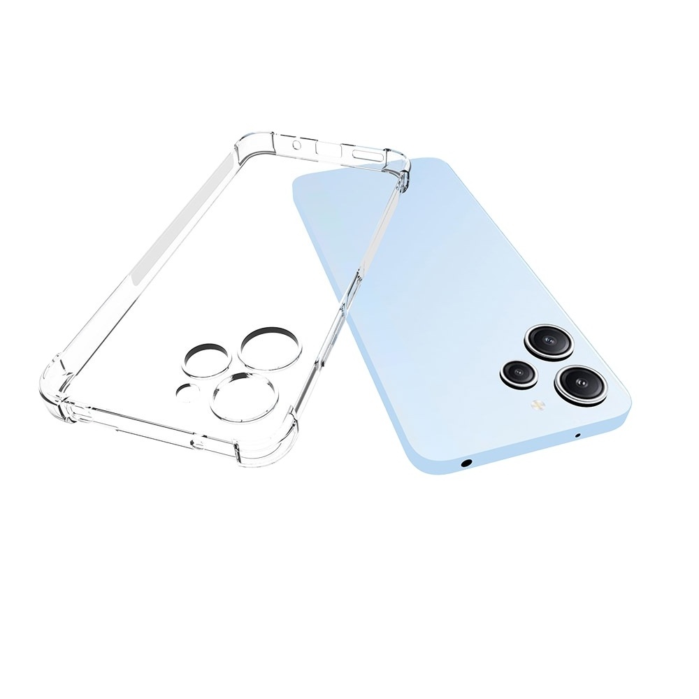 clear transparent shockproof tpu case For Xiaomi Redmi 12 4G soft back cover Corners Phone Case