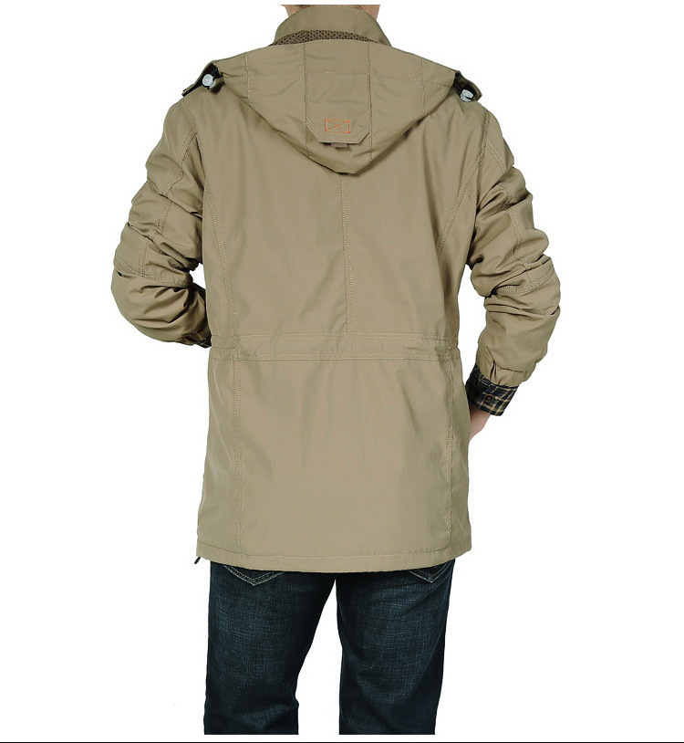 High Quality Custom Windproof Mens Long Winter Coat Parka Overcoat Removable Hooded men's Jackets