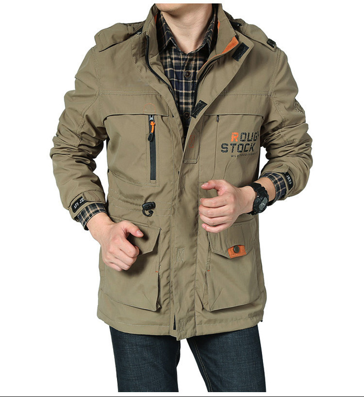 High Quality Custom Windproof Mens Long Winter Coat Parka Overcoat Removable Hooded men's Jackets