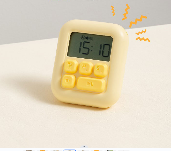 Simple square sugar digital timer alarm clock silent countdown wall clock cooking learning children's clock