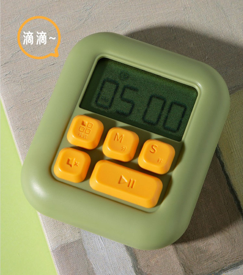 Simple square sugar digital timer alarm clock silent countdown wall clock cooking learning children's clock