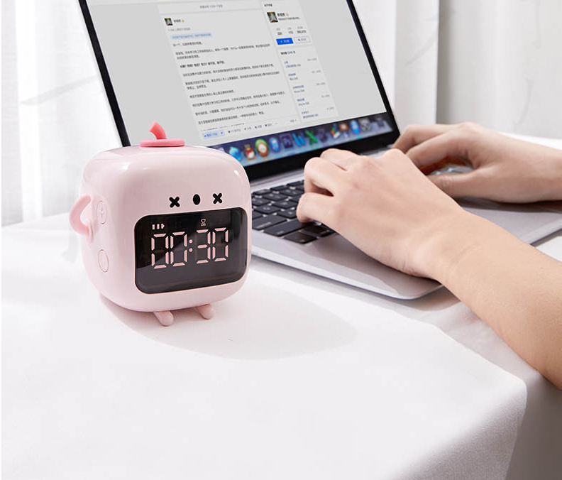 Creative Cartoon Learning Alarm Clock Time Management Sleep Training Countdown Silicone Children's Clock