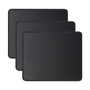 Custom Comfortable Rubber Mouse Mat Non-Slip Stitched Edge Black Small Mouse Pads For Computers Laptop Mouse