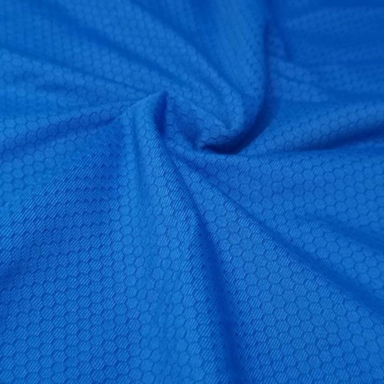 Recycled Breathable Printed Knitted 4 Way Stretch Honeycomb Poly Spandex DriFit Outdoor Fabric For Sportswear Jersey