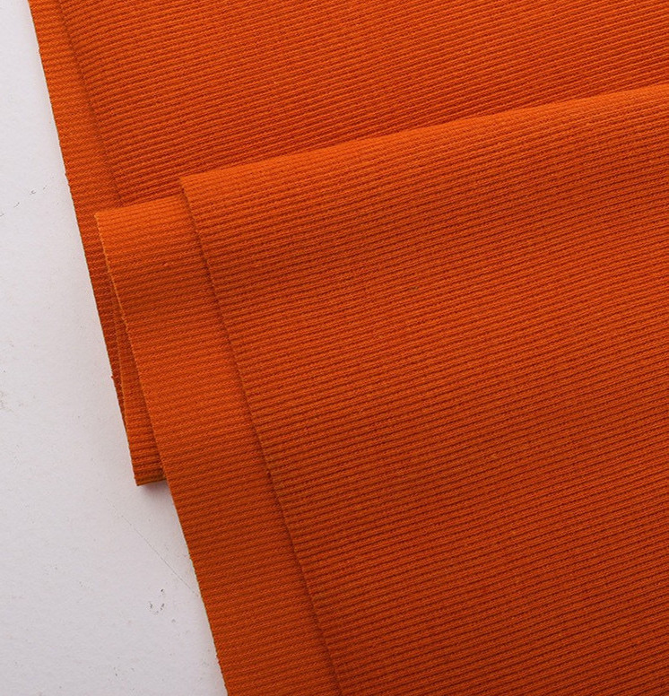 435gsm 2X2 Rib Custom Striped Knit Rib Fabric Cuff 95% Polyester 5% Spandex Ribbing Fabric For Cloth Cuffs Hem Collar