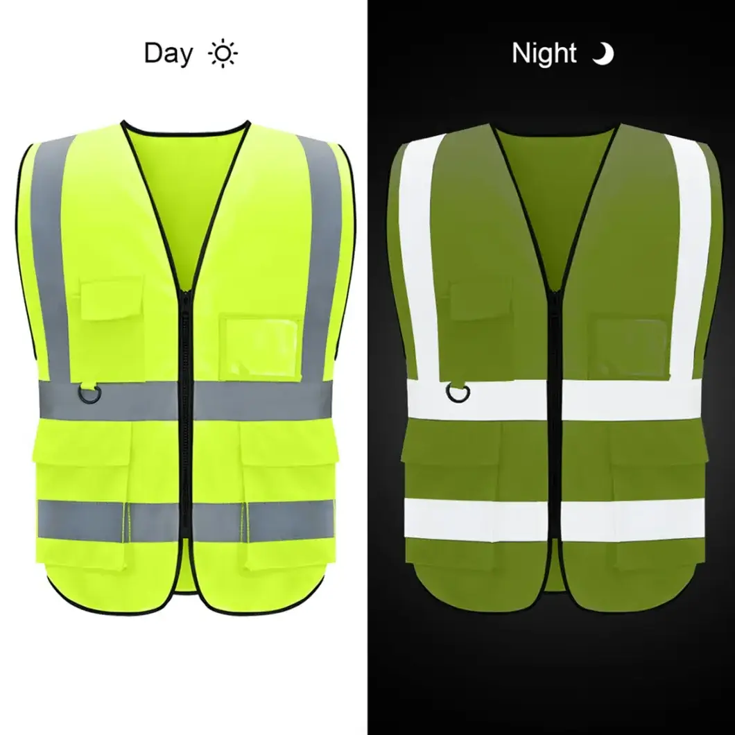 Wholesale Work Safety Reflective Clothing Reflective Vest Safety Vest Jacket Strip Personal Security Construction