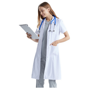 Wholesale Long Medical Scrubs Nurse Uniform Dental Doctor Lab Coats Gown