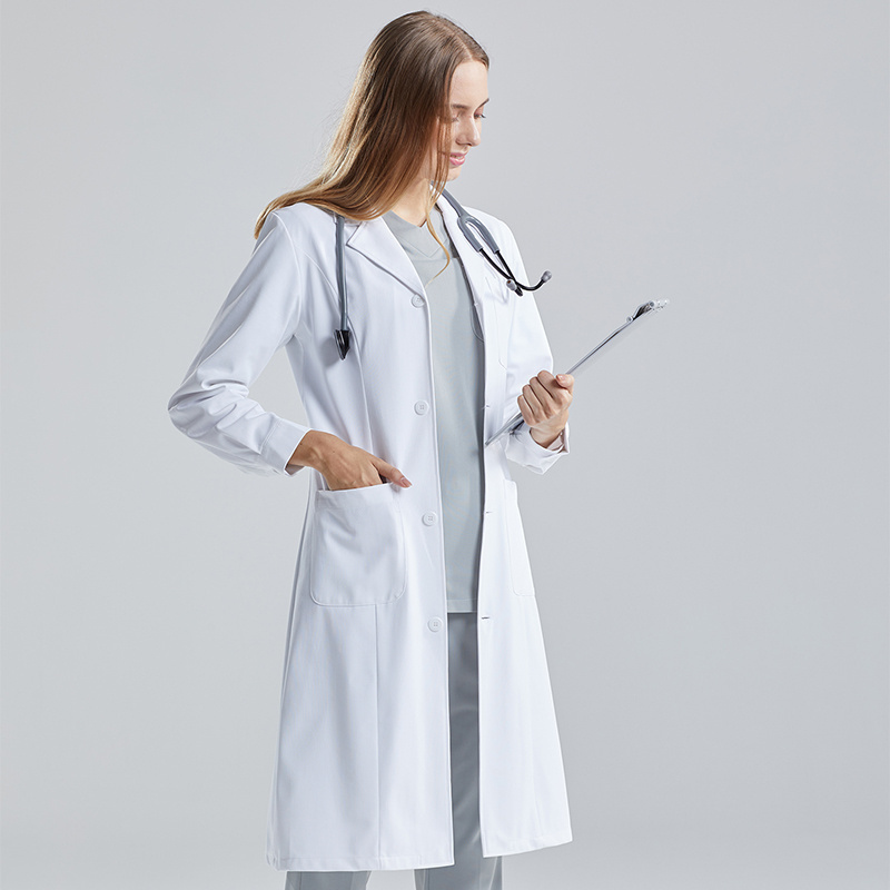 Wholesale Long Medical Scrubs Nurse Uniform Dental Doctor Lab Coats Gown