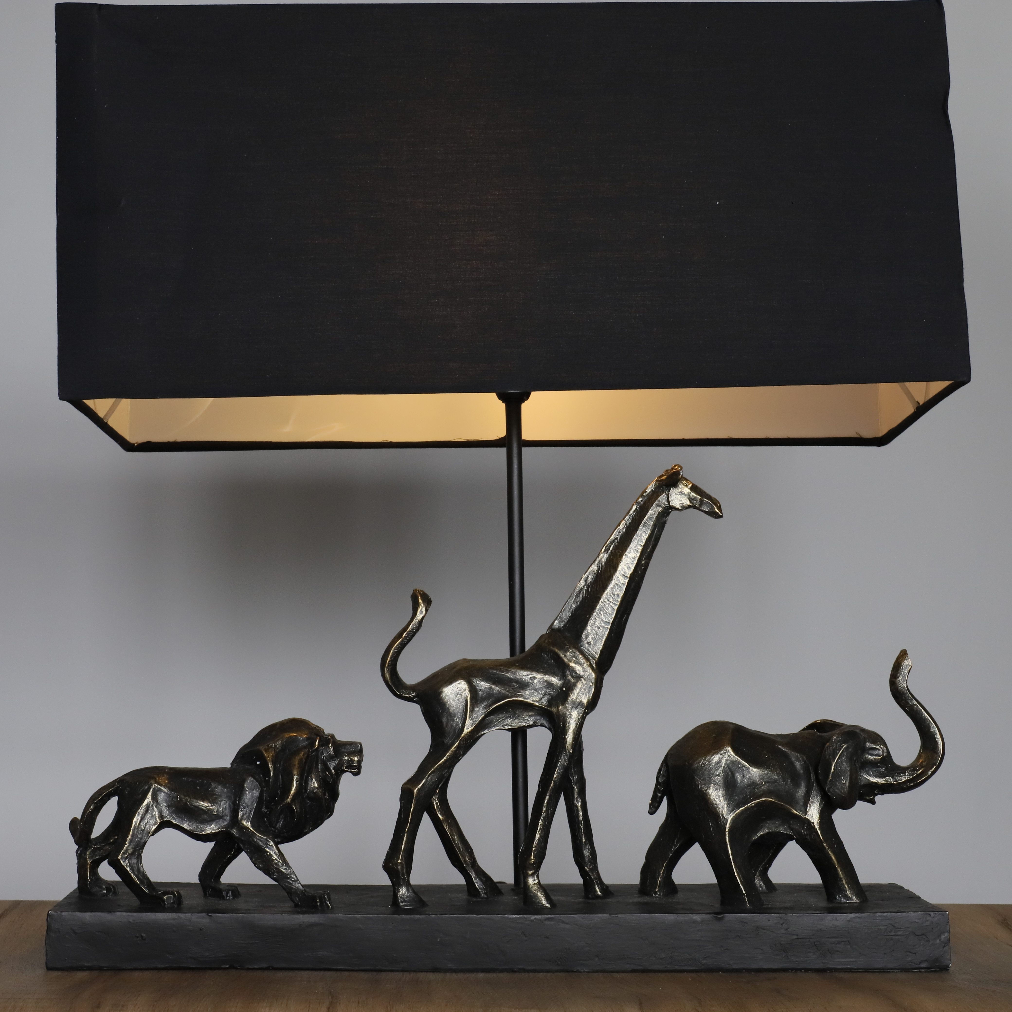 polyresin decorative large animals lamp animal figurines decoration bedroom table lamps