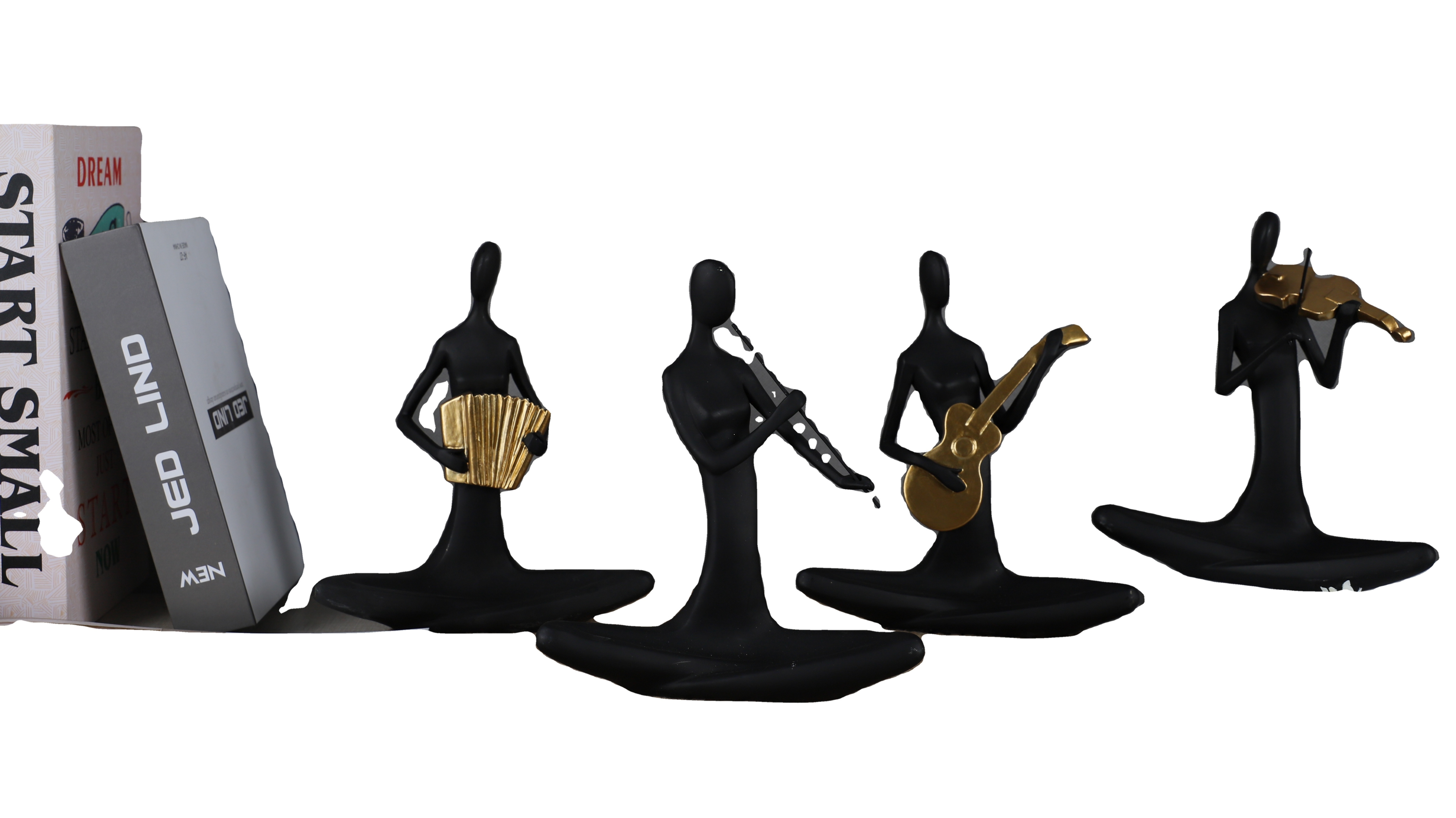 Creative Design Resin Ornaments Retro Musical Instrument Player Musician Statue Crafts