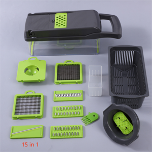 Mini vegetable Cutter Hand Vegetable Slicer And Chopper Durable 15 In 1 Multifunctional Manual Vegetable Chopper Food Chopper