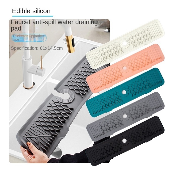 Newest Hot Sale Kitchen Sink Silicone Sink Faucet Mat Sink Faucet Splash Catcher Drying Mat for Kitchen