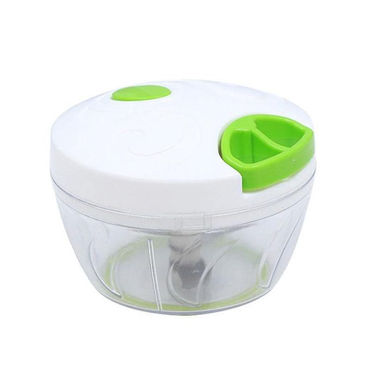 Kitchen Household Handheld Garlic Chopper Manual Hand Pull Vegetable Blender Crusher Mincer with Stainless Steel Blade