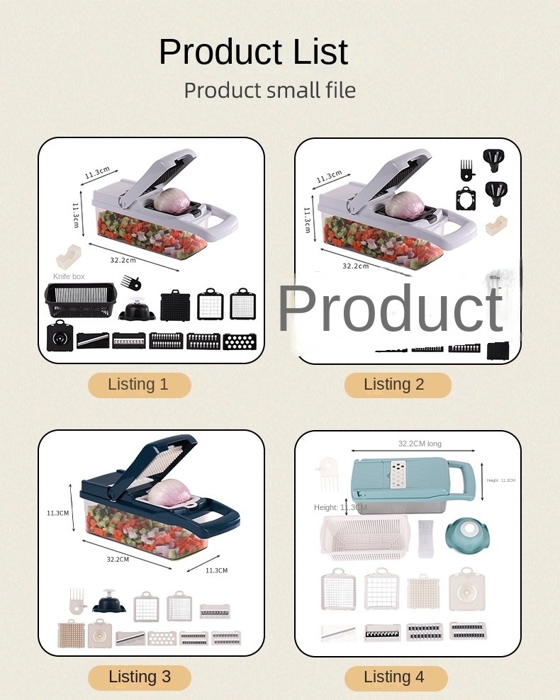 New products are of high quality Dropshipping 22  in 1 Vegetable  Mandoline Slicer Multifunctional Vegetable Cutter