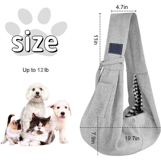 BSCI Custom  Portable Outdoor Large Capacity Nylon Cat Dog Puppy Carrier Foldable Pet Shoulder Crossbody Sling Travel Pet Bag