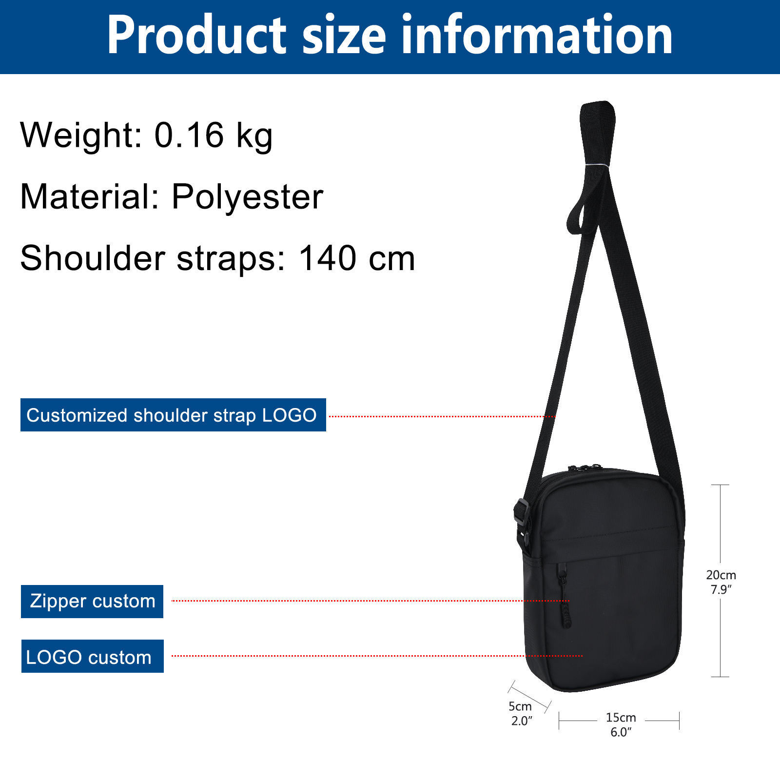 custom nylon bandoleras casual shoulder fashion canvas men's sling bag  sacs men messager bag cross body bag for man