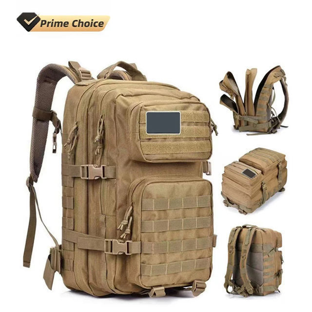 BSCI custom Hot Sale Outdoor Sport Waterproof Hiking Survival Bag Black Camouflage Hunting Tactical Backpack