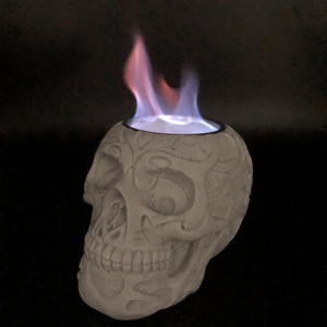 New tabletop fire pit luxury skull design direct fire pits for Halloween