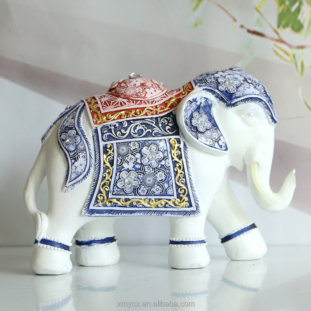 Polyresin Elephant Figurine Small Resin Elephant Statues For Return Gifts