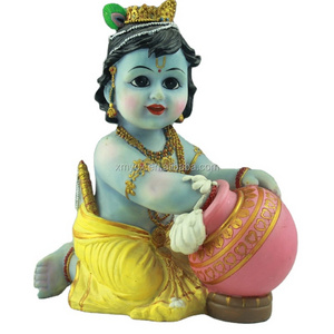 Wholesale Indian pooja hindu god krishna murti baby krishna statue