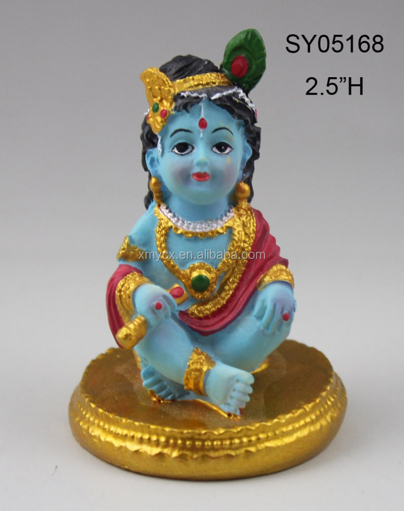 Wholesale Indian pooja hindu god krishna murti baby krishna statue