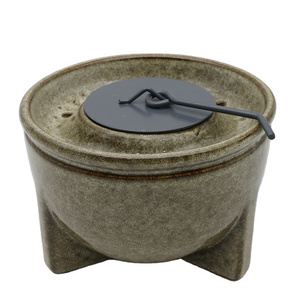 Ceramic portable fire pit smokeless indoor fire pit for tabletop