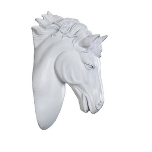 Polystyrene Animal Heads Decorative Horse Head Statue White