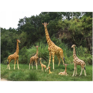 Life Size Giraffe Statue Fiberglass Large Animal Sculptures