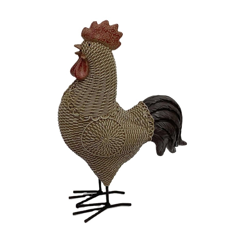 Customized Animal Figurine Chicken Sculptures Decorative Garden gold large Hens  Farm Animal Courtyard Life Size Chicken