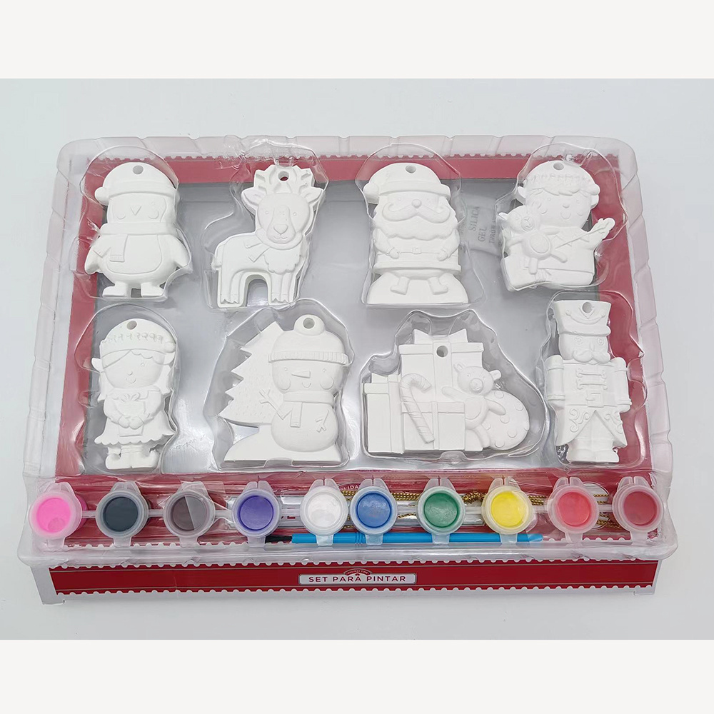 Willken Manufacture Educational Toys Children DIY Set Christmas Plaster Paint Set Christmas Halloween Toys For Kids