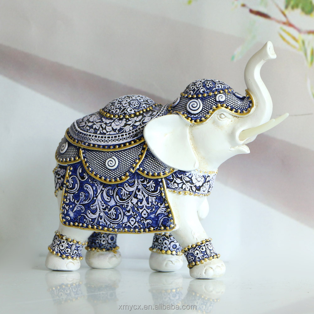 Polyresin Elephant Figurine Small Resin Elephant Statues For Return Gifts