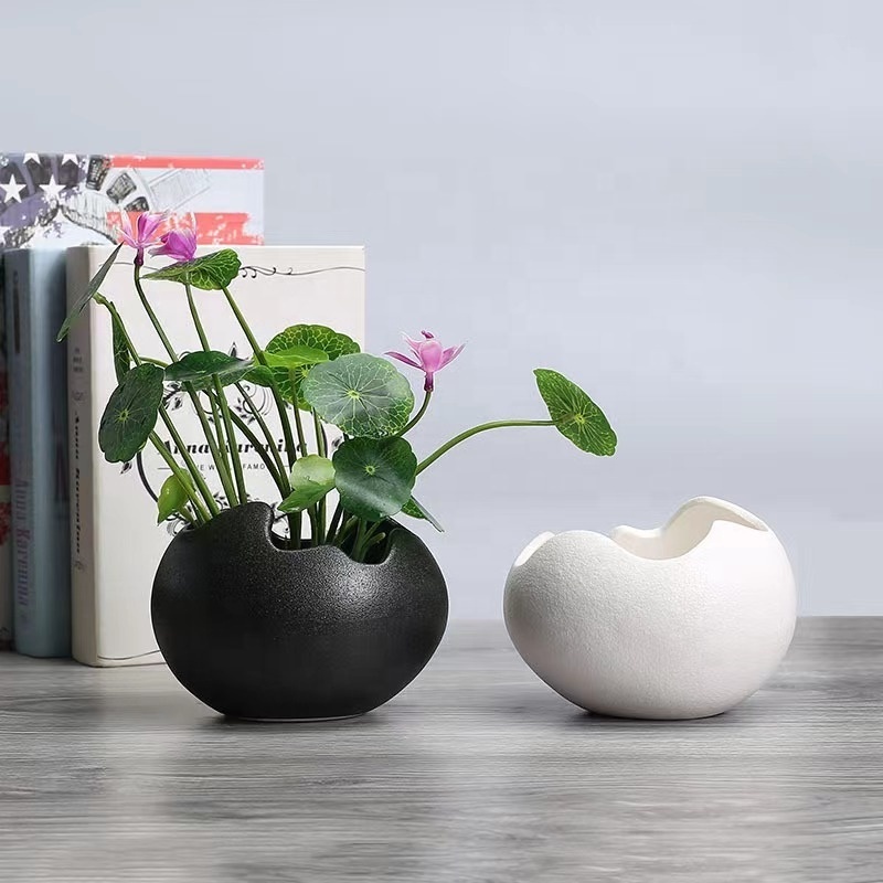 Wholesale Hot Selling Egg Shaped Ceramic Pots For Plants