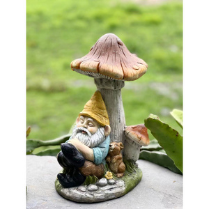 Garden Gnome Sculpture Outdoor Dwarf Ornaments Garden lawn Decoration