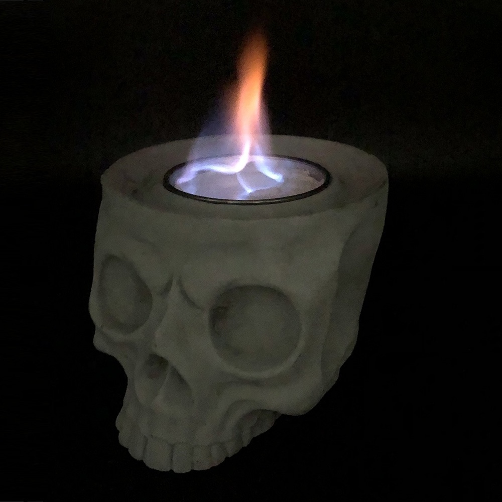 New tabletop fire pit luxury skull design direct fire pits for Halloween