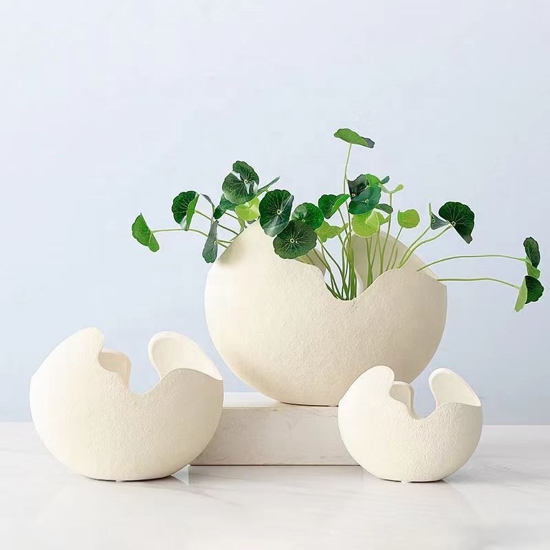 Wholesale Hot Selling Egg Shaped Ceramic Pots For Plants