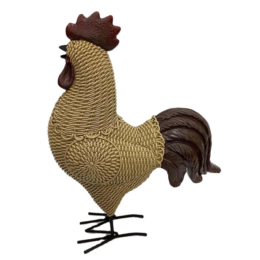 Customized Animal Figurine Chicken Sculptures Decorative Garden gold large Hens  Farm Animal Courtyard Life Size Chicken