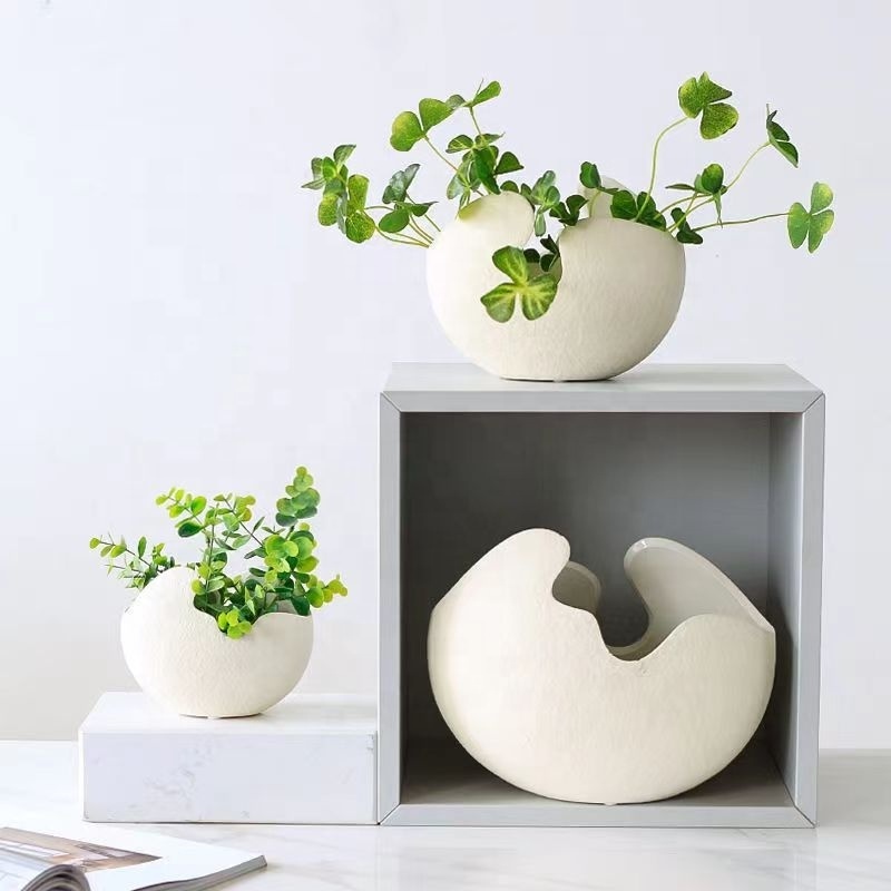 Wholesale Hot Selling Egg Shaped Ceramic Pots For Plants