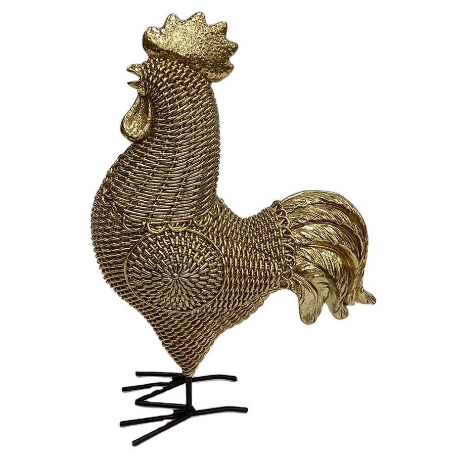 Customized Animal Figurine Chicken Sculptures Decorative Garden gold large Hens  Farm Animal Courtyard Life Size Chicken